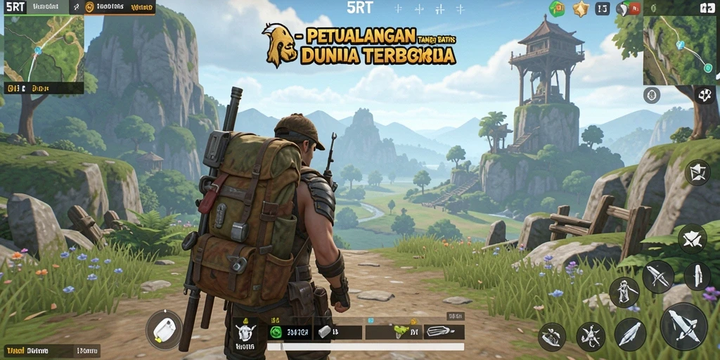 Tangkapan layar dari gameplay <strong>5RT</strong> menunjukkan dunia terbuka yang menakjubkan dan penuh aksi.