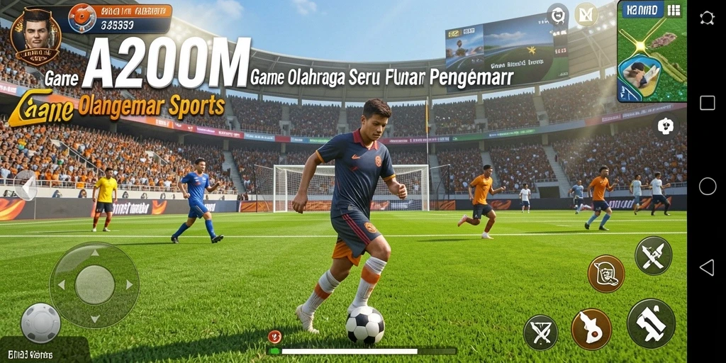 Tangkapan layar menunjukkan aksi seru dalam gameplay olahraga A200M.