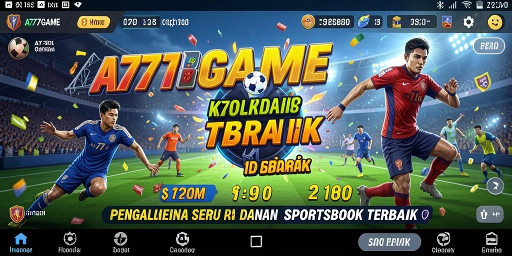 Screenshot A777GAME menunjukkan gameplay taruhan olahraga yang menarik.