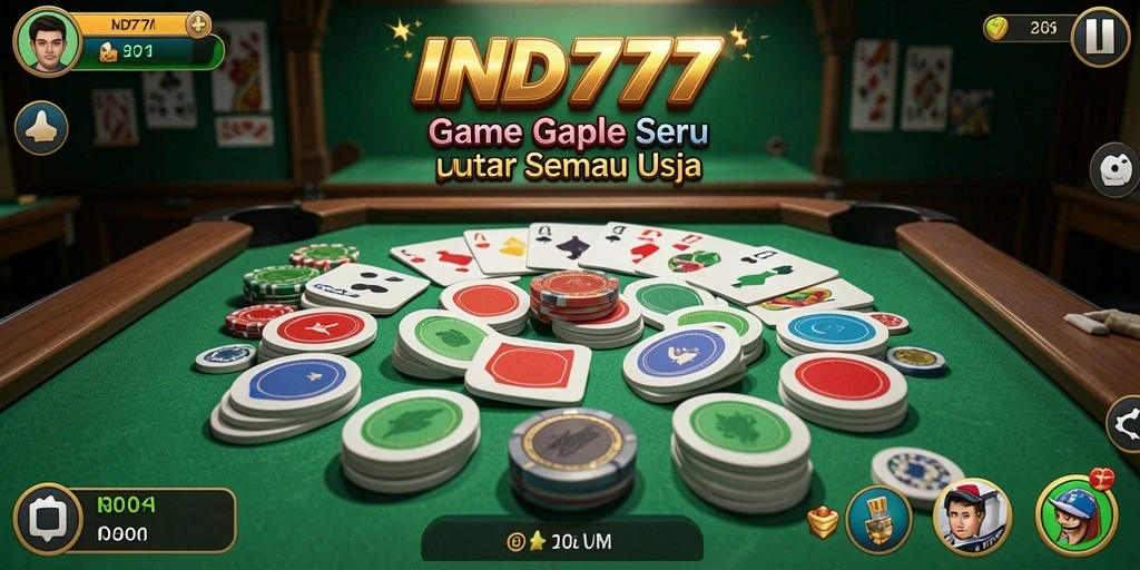 Tampilan gameplay Gaple yang mendebarkan dan interaktif.