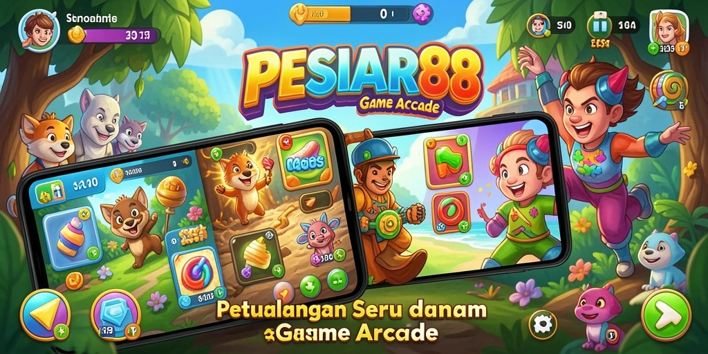 Screenshot permainan PESIAR88 yang menunjukkan aksi seru dalam game Arcade.