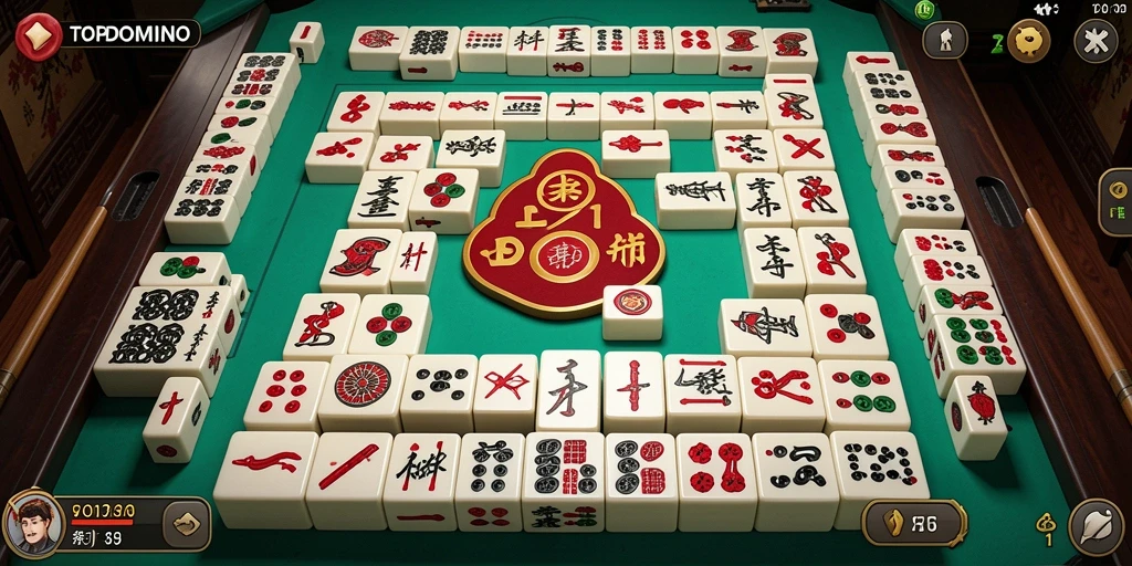 Tampilan dari gameplay TOPDOMINO yang seru dan menantang.