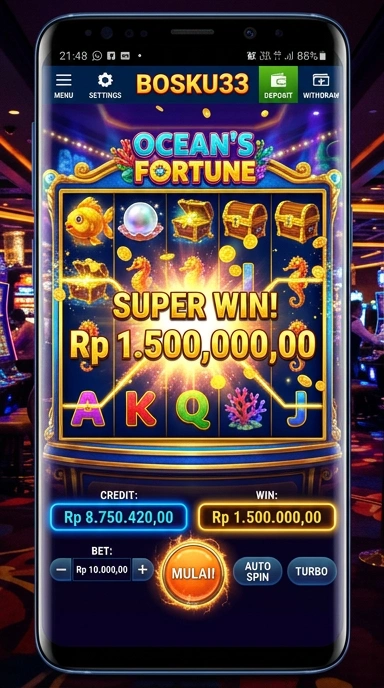 Tampilan antarmuka bosku33 yang menarik dan mudah digunakan.